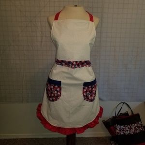 White custom apron